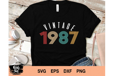 Vintage 1987 svg, vintage birthday svg, 1987 Clipart