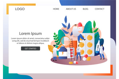 Landing Page Medical Team Concept