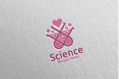 Love Science and Research Lab Logo Design 60