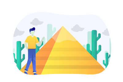 Pyramid of Giza Flat Design