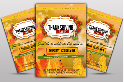 Thanks Giving&nbsp;Party Flyer