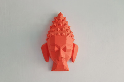 DIY Buddha Head Trophy - 3d papercraft