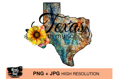 Texas In My Soul clip art, Texas Clipart, Texas PNG files