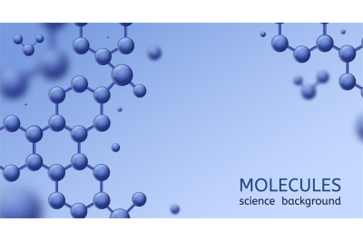 Molecules. Abstract micro molecule structure, biotechnology science re