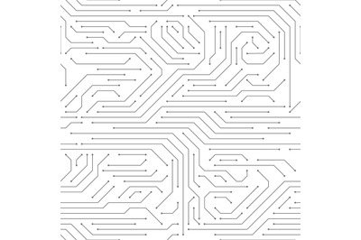 Circuit board seamless. High-tech technology electronic system pattern