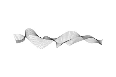 Abstract wave. Smooth transparent lines for graphic digital technology