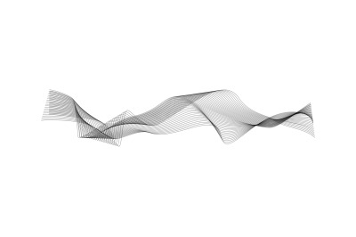 Wave lines. Graphic lining smooth undulating frequency waves vector ab