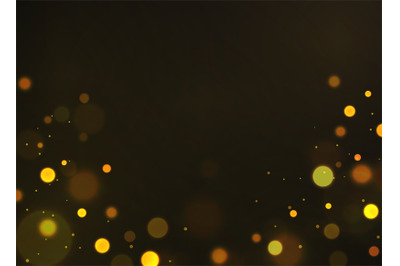 Golden bokeh. Shiny defocused gold bokeh lights shimmering soft glowin