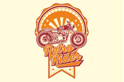 retro rider with motorbikes vintage