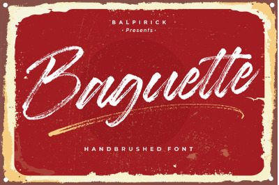 Baguette Natural Handbrushed Font