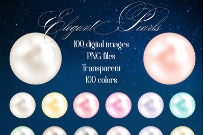 100 Elegant Pearl Realistic Wedding Pearl PNG Digital Images