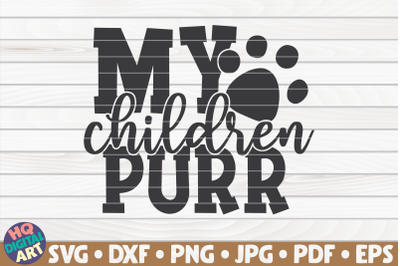 My children purr SVG