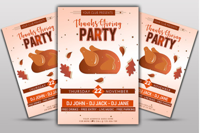 Thanks Giving Party Flyer