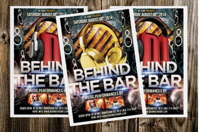 Behind The Bar Party Flyer