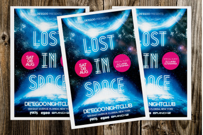 Lost In Space Party Flyer