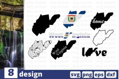 8 WEST VIRGINIA svg bundle,&nbsp;map cricut svg