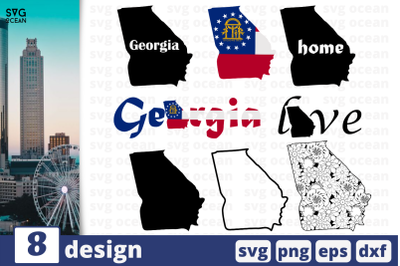 8 GEORGIA svg bundle,&nbsp;map cricut svg