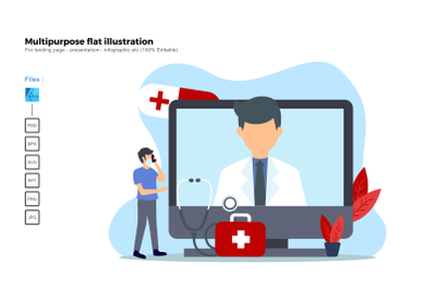 Flat illustration medical consultation