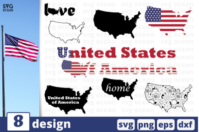 8 UNITED STATES OF AMERICA svg bundle,&nbsp;map cricut svg