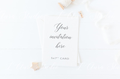 Card mockup - wedding 5x7 inch