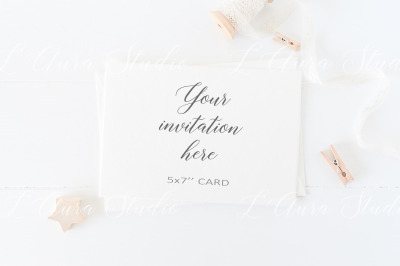 Wedding invitation mockup - psd 5x7&#039;&#039;