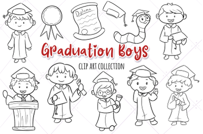 Graduation Boys Digital Stamps