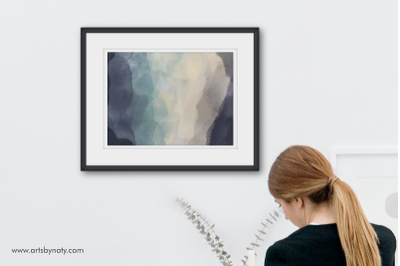 Abstract Pastel Blue Printable Wall Art in 5 sizes