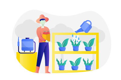 Gardening Flat Illustration