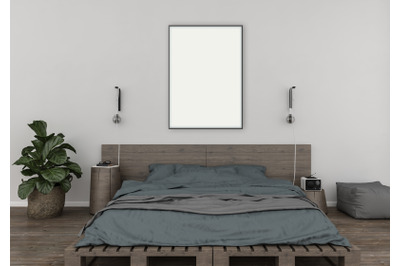 Interior scene - artwork background - frame mockup