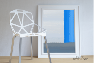 Abstract Blue Lines Printable Wall Art
