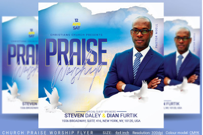 Church Praise Worship Flyer