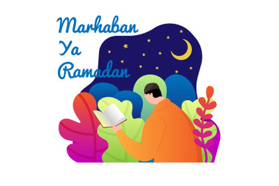 Flat Illustration Ramadan Kareem