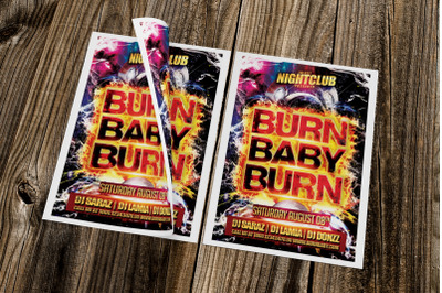 Burn Baby Burn Party Flyer