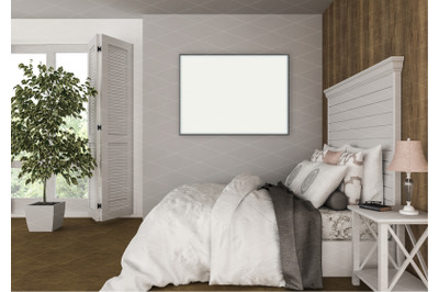 Interior scene - artwork background - frame mockup