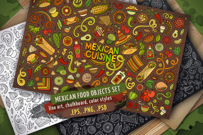 Mexican Food Objects &amp; Elements Set