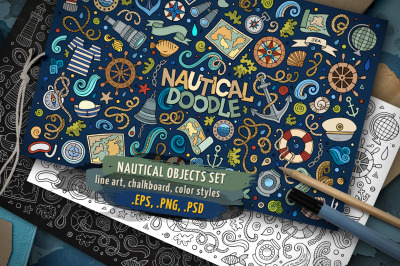 Nautical Objects &amp; Elements Set