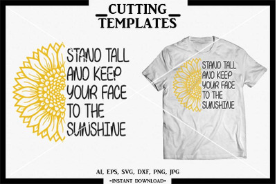 Sunflower, Sunflower SVG, Silhouette Cameo, Cricut, Cameo