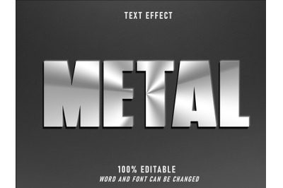 Metal Effect Retro Style Text Effect Editable  Style Vintage