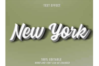 New York Retro Text Effect Editable  Style Vintage