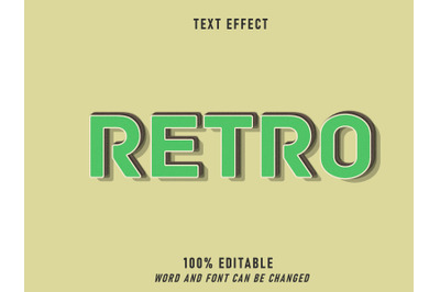 Retro Green Text Effect Retro Style Editable  Style Vintage