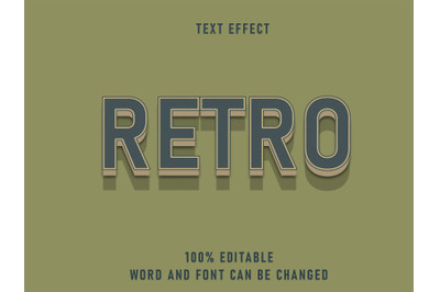 Retro Text Effect Editable Font Color Solid Best Style Vintage