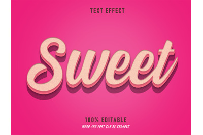 Sweet Text Effect Editable Style Vintage