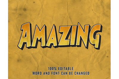 Amazing Text Effect Comic Editable Font Color Style Poster