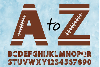 Football Alphabet &amp;amp; Numbers SVG&2C; Football Alphabet Clipart.