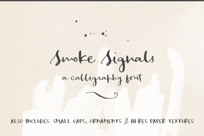 Smoke Signals script font and extras