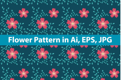 Cute Flowers Vector Pattern