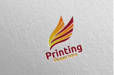 Fly Printing Company Logo Design 3