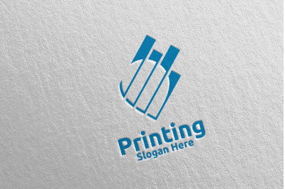 Pin Locator Printing Company Logo Design 5