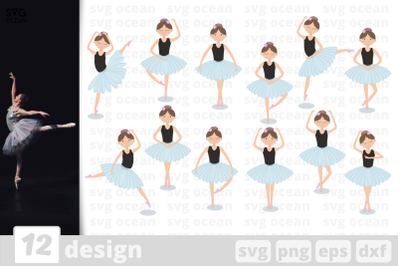 12 BALLERINA svg bundle, dance cricut svg