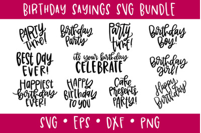 Birthday SVG Bundle